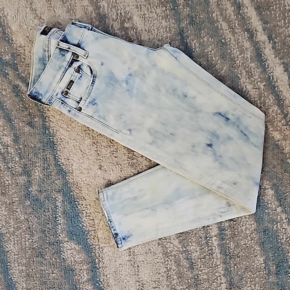 Polo Ralph Lauren Skinny Crop Bleached Woman's Jeans. Sz: 25. EUC